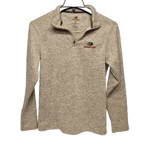 Mossy Oak Mens Pullover Sweater Embroidered Logo Size Small Color Beige